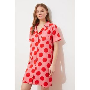 Trendyol Red Polka Dot Woven Dress vyobraziť