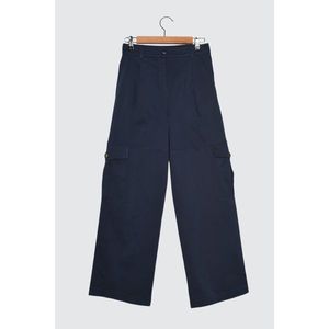 Trendyol Navy Blue Pocket Detailed Wide Leg Trousers vyobraziť