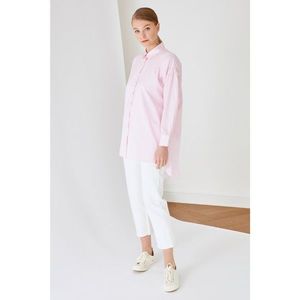 Trendyol Pink Shirt Collar Tunic vyobraziť
