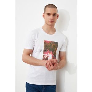 Trendyol White Men's Printed T-Shirt vyobraziť