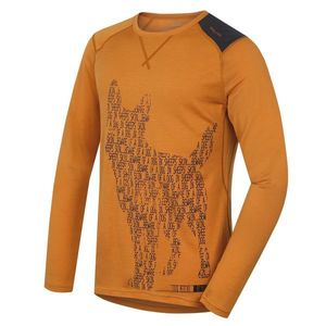 Merino thermal underwear T-shirt long men's Dog brown-orange vyobraziť
