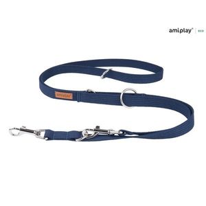 Amiplay Cotton Adjustable Leash 6 In 1 Navy Blue vyobraziť