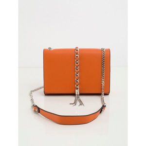 Orange handbag with a chain vyobraziť