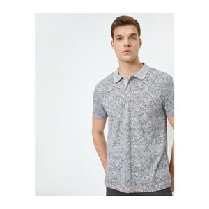 Koton Short Sleeve Polo Neck Cotton Patterned T-Shirt vyobraziť
