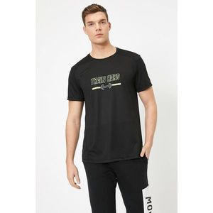 Koton Men's Black Printed T-Shirt vyobraziť