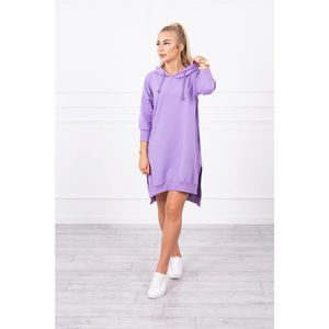 Dress with a hood and longer back purple vyobraziť