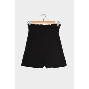Trendyol Black Paperbag Ribbed Knit Shorts & Bermuda vyobraziť