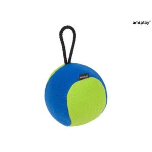 Amiplay Squeaky Plush Dog Toy Ball Green/Navy Blue vyobraziť