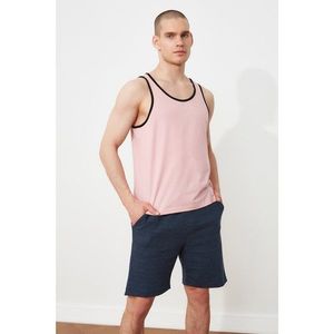 Trendyol Pink Men's Regular Fit Crew Neck Contrast Piping Zero Sleeved Undershirt vyobraziť