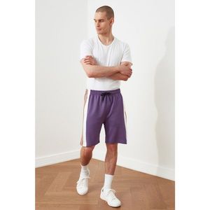 Trendyol Men's Purple Regular Fit Shorts & Bermuda vyobraziť