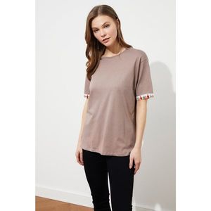 Trendyol Mink Tassel Detailed Boyfriend Knitted T-Shirt vyobraziť