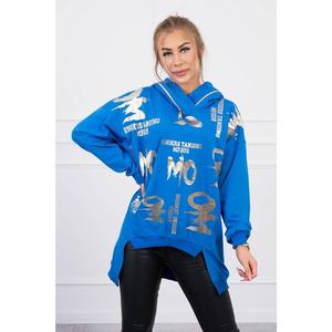 Sweatshirt with a zipper on the hood mauve-blue vyobraziť