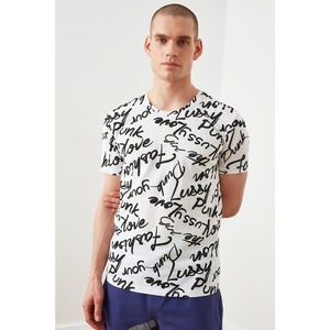 Trendyol White Men's T-Shirt vyobraziť