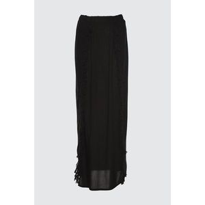 Trendyol Rustic Woven Skirt with Black Slit vyobraziť