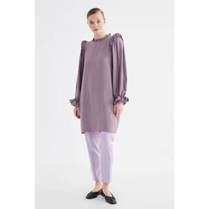 Trendyol Lilac Sleeve Detailed Tunic Dress vyobraziť