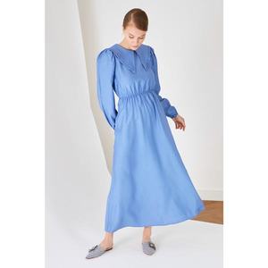 Trendyol Blue Baby Collar Dress vyobraziť