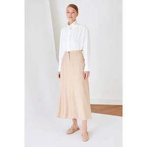 Trendyol Stone Linen Skirt vyobraziť