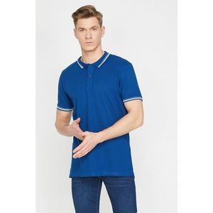 Koton Men's Blue Polo Neck T-Shirt vyobraziť
