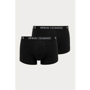 Boxerky Armani Exchange (2-pak) pánske, čierna farba vyobraziť