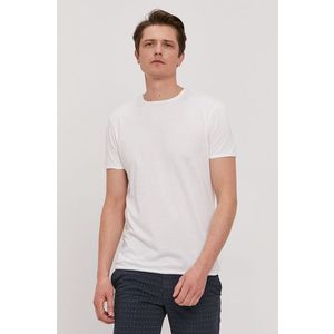 Tričko Strellson biela farba, jednofarebné vyobraziť