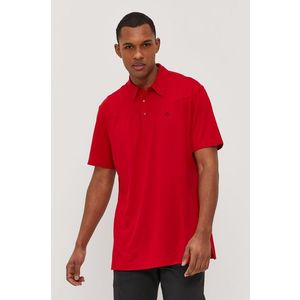 Polo tričko Wrangler pánske, červená farba, jednofarebné vyobraziť