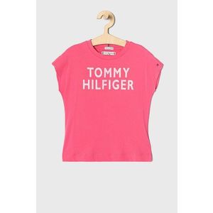 Detské tričko Tommy Hilfiger fialová farba vyobraziť