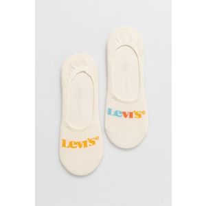 Ponožky Levi's krémová farba vyobraziť