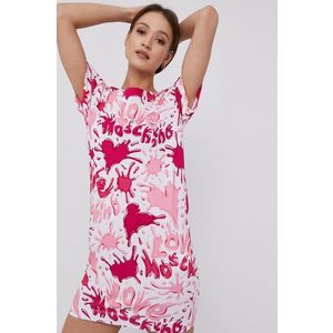 Šaty Love Moschino ružová farba, mini, rovné vyobraziť