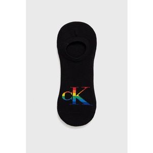 Ponožky Calvin Klein pánske, čierna farba vyobraziť