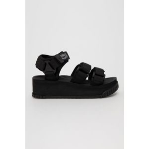 Sandále Shaka dámske, čierna farba, na platforme vyobraziť