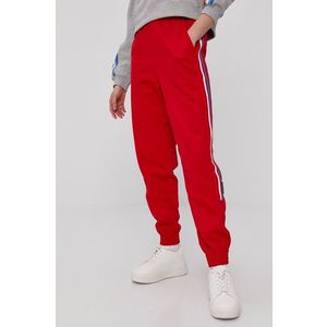 Nohavice adidas Originals GN6981 dámske, červená farba, s nášivkou vyobraziť