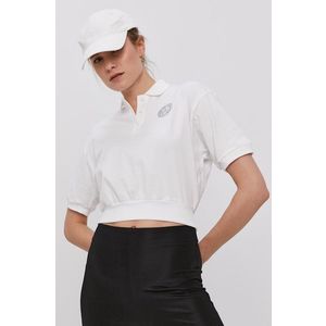 Tričko Nike Sportswear dámske, biela farba, s golierom vyobraziť