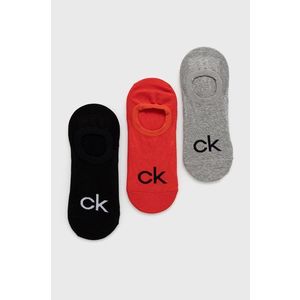 Ponožky Calvin Klein pánske, červená farba vyobraziť
