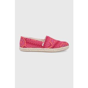 Espadrilky Toms Alpargata Rope fialová farba vyobraziť