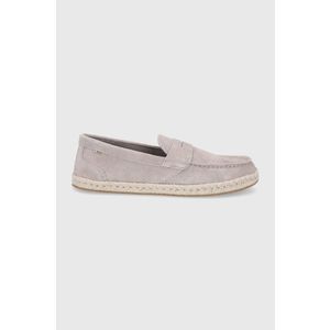 Semišové espadrilky Toms Stanford Rope šedá farba vyobraziť