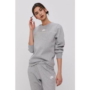 Mikina Nike Sportswear dámska, šedá farba, jednofarebná vyobraziť