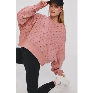 Mikina Nike Sportswear dámska, ružová farba, vzorovaná vyobraziť