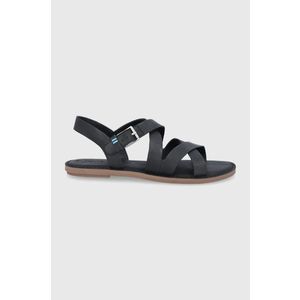 Kožené sandále Toms Sicily dámske, čierna farba vyobraziť