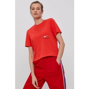 Tričko Nike Sportswear dámske, červená farba vyobraziť