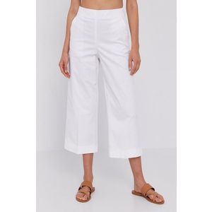 Nohavice MAX&Co. dámske, biela farba, široké, vysoký pás vyobraziť