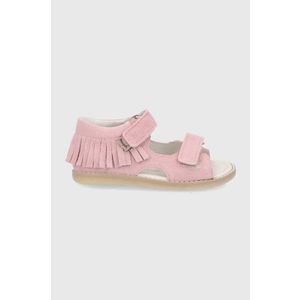 Detské semišové sandále Mrugała ružová farba vyobraziť