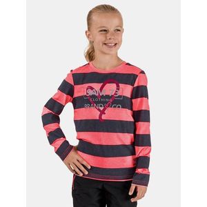 Ružovo-šedé dievčenské pruhované tričko SAM 73 vyobraziť