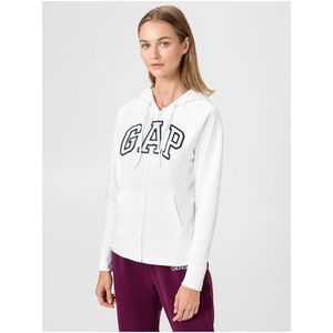 Mikina GAP Zip Logo Biela vyobraziť