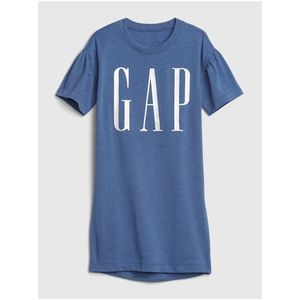 Modré dievčenské šaty GAP Logo vyobraziť