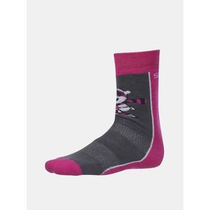 Ružovo-šedé dievčenské ponožky SAM 73 vyobraziť