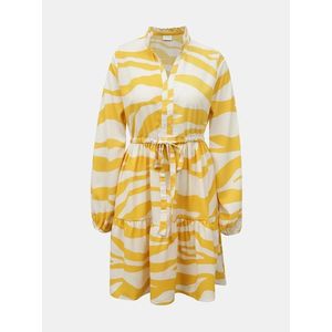 Krémovo-žlté šaty so zebrím vzorom VILA Omina vyobraziť