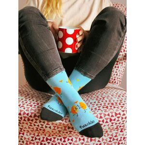 Modré vzorované ponožky Fusakle Šťavnatá láska vyobraziť