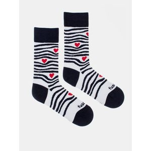 Bielo-čierne vzorované ponožky Fusakle Zebroláska vyobraziť