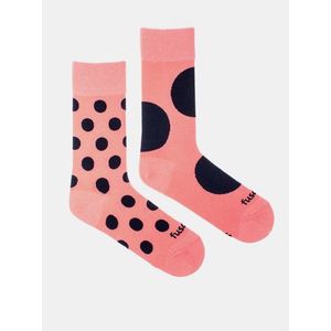 Ružové bodkované ponožky Fusakle Diskos koralka vyobraziť