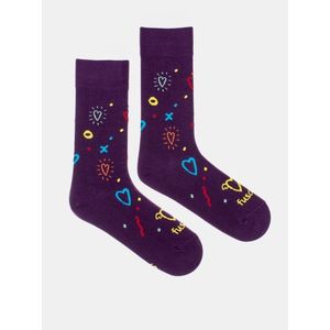 Fialové vzorované ponožky Fusakle Osmdesátky vyobraziť